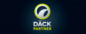 En rund logotyp med texten Däck partner under